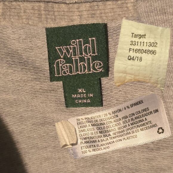 Wild Fable Gray Cropped Hoodie - XL - Picture 5 of 7